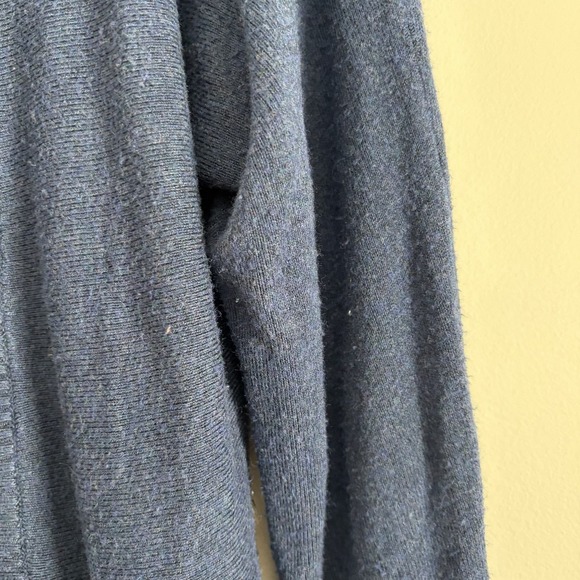 Eileen Fisher Blue Waterfall Open Front Lightweight Cardigan Medium Long Sleeve - Picture 5 of 9